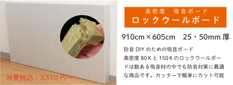 ピアリビング ロックウールボード 密度80kg/m3 厚み50mm