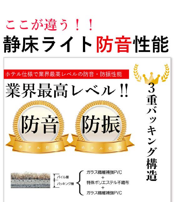 防音タイルカーペットの一番人気 静床ライト まとめ買いがお得