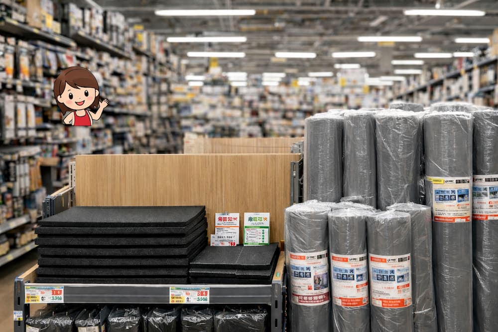 防音マットや遮音シートはホームセンターでもご購入いただけます！