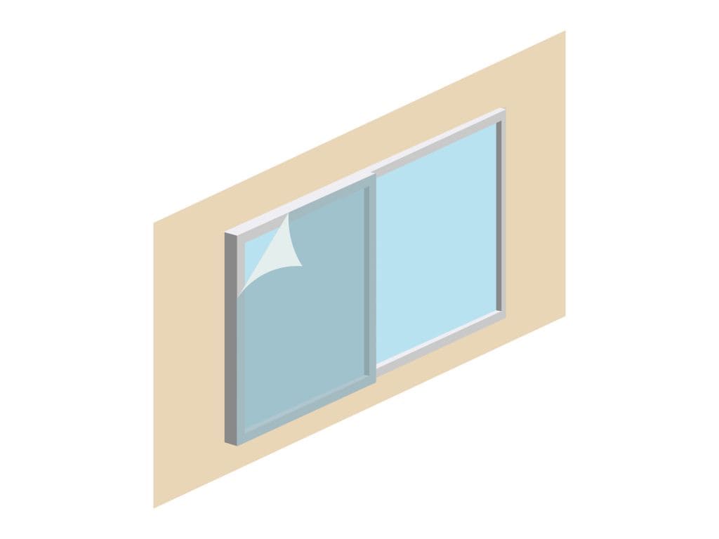 二重窓に窓用防音透明シートを使用する際の熱割れリスクについて