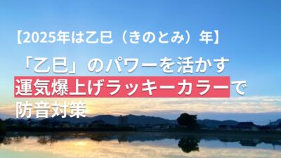 【2025年は乙巳（きのとみ）年】「乙巳」のパワーを活かす運気爆上げラッキーカラーで防音対策