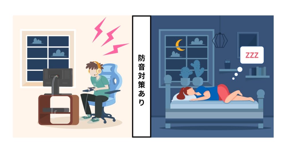 防音対策をして眠れた
