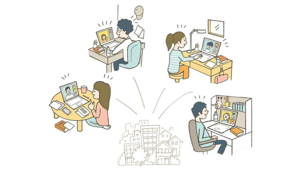 通話を楽しんでいるイメージ