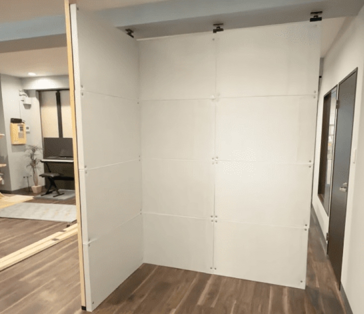 L字タイプブース完成