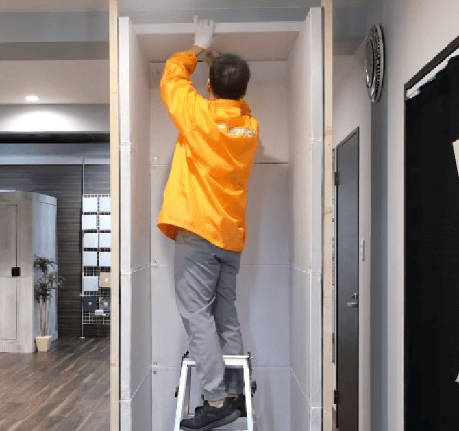 【コの字】天井をのせる