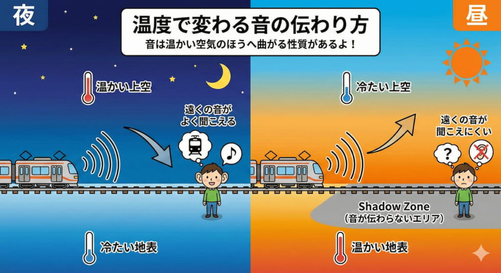 昼と夜で変わる音の伝わり方