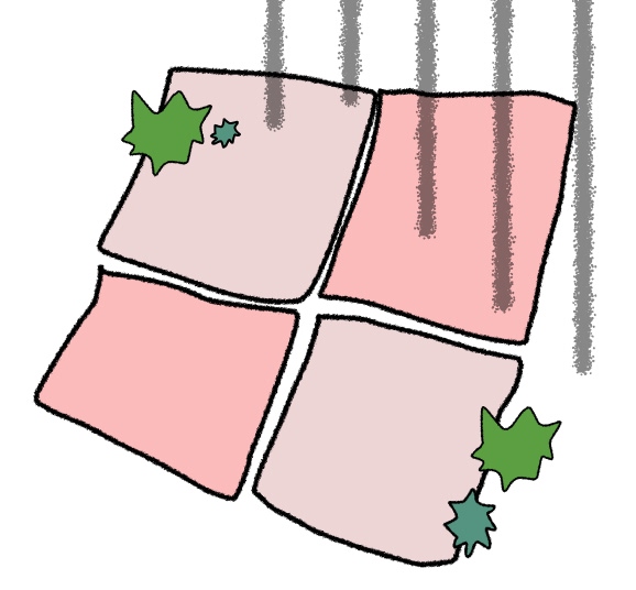 カーペットにカビが発生している