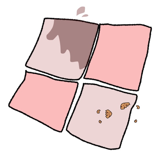 食べカスや飲み物の食べこぼしでカーペットが汚れている