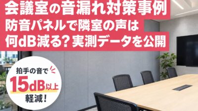 会議室の音漏れ対策事例｜防音パネルで隣室の声は何dB減る？実測データを公開